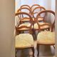 Set of 6 Louis-Philippe style chairs with a banded backrest.