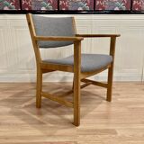 A pair of armchairs stamped "hans wegner" 1960.