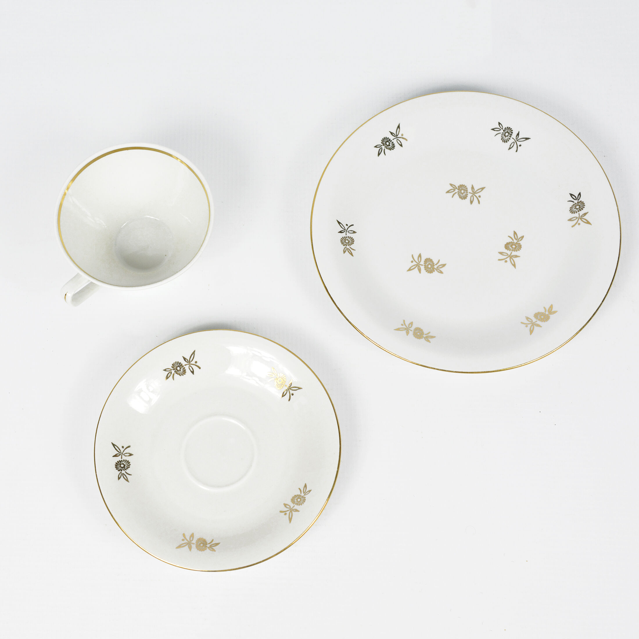 Porcelain breakfast set, Chodziez, Poland, 1950s