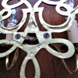 Pair of 1970 brass wall lamps