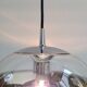 Set de 3 lampes à suspension globe en verre miroir, 1960s