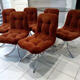 Suite of 6 chairs of italian vintage design year 1970
