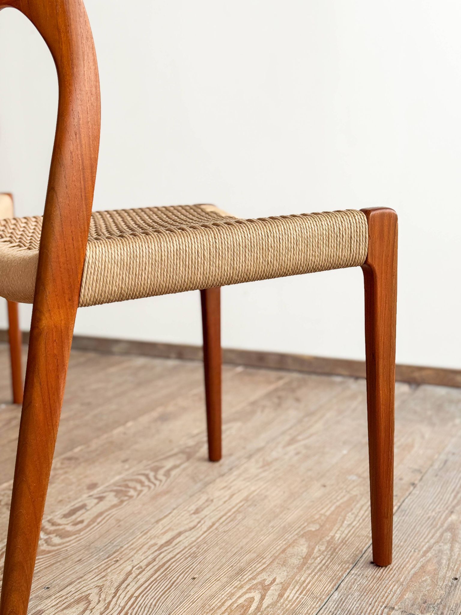 Set of 4 chairs 71 in teak by Niels O. Møller, JL Moller, Mid Century