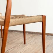 Set of 4 chairs 71 in teak by Niels O. Møller, JL Moller, Mid Century