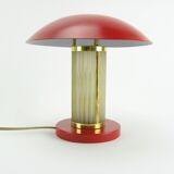 Art deco mushroom lamp made of glass, restored