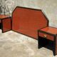 Headboard and bedside tables Pierre Vandel 1980