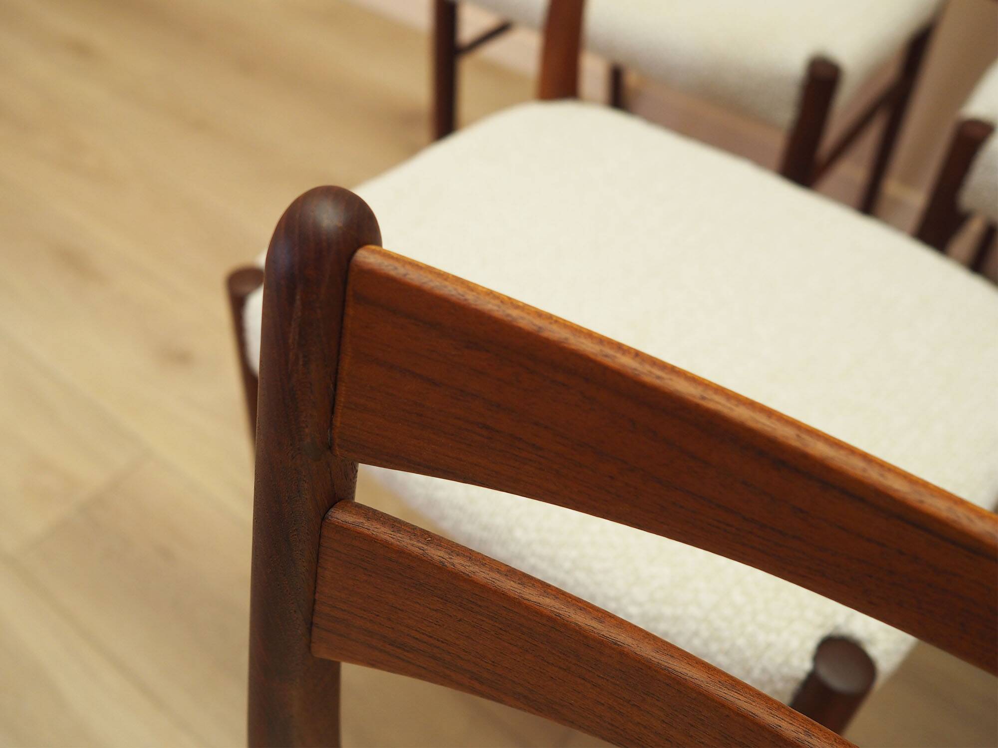 Set of six teak chairs, Danish design, 1960s, made in Denmark