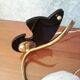Art Deco brass and glass wall lamp