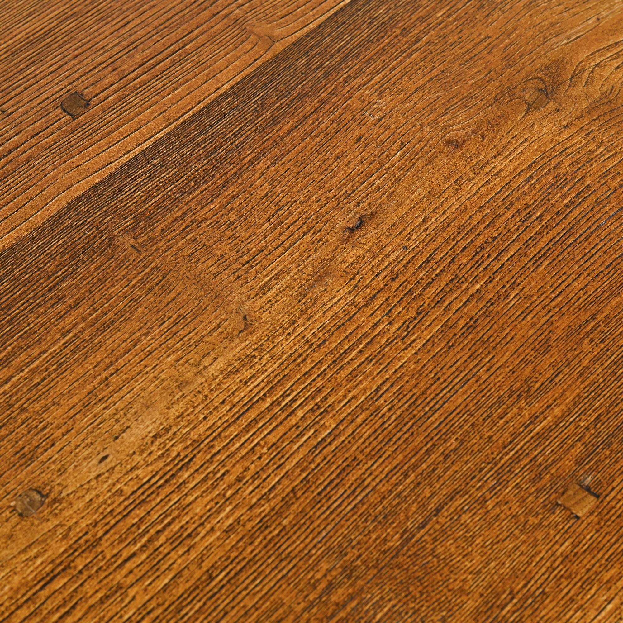 Pair of solid pine side tables, French Alps, circa 1970.