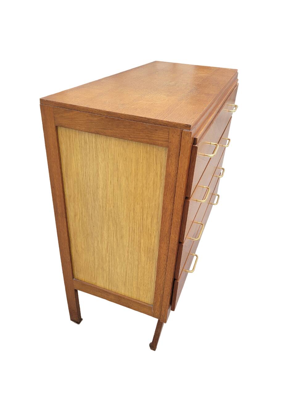 Vintage chest of drawers from the 70s with compass feet