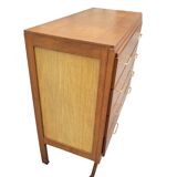 Vintage chest of drawers from the 70s with compass feet