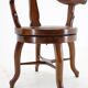 Chaise de barbier pivotante en hêtre restaurée des années 1920, Tchécoslovaquie