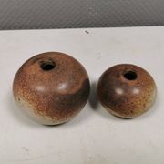 Two small round vases by Aage Wurtz Denmark 1970-80s.