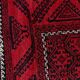 Vintage handmade Baluch rug with geometric pattern from the 1950s.