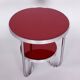 Small Czech Bauhaus Spruce and Chrome Side Table from Kovona, 1930s