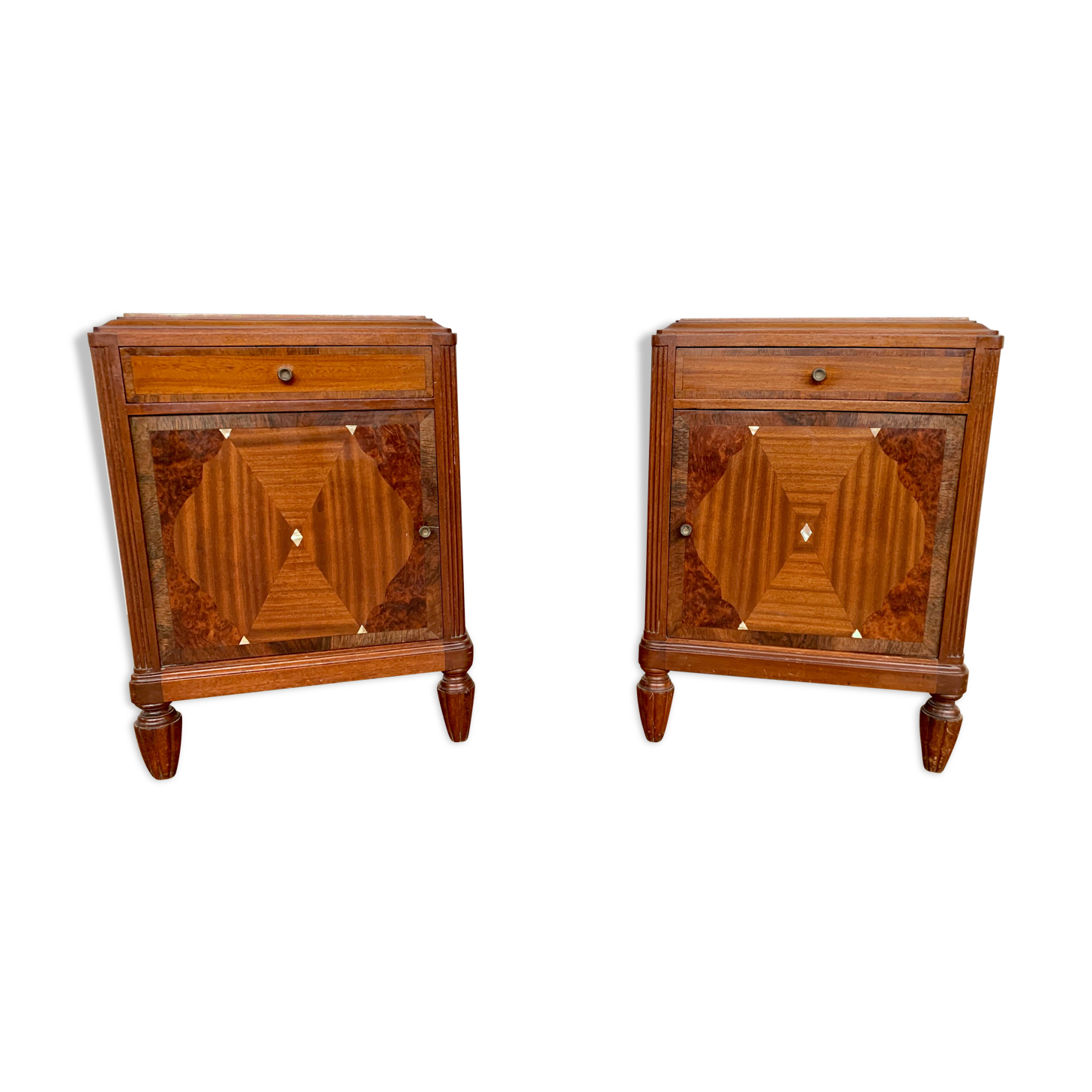 Paire of art deco beside table