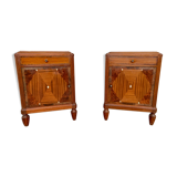 Paire of art deco beside table