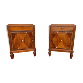 Paire of art deco beside table