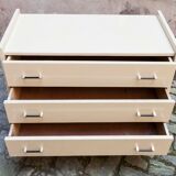 Chest of drawers 50s relooked ivory