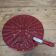 Burgundy slip tray and its small vintage knife from the 50s