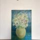 Tableau / huile sur toile nature morte bouquet coloré années 50