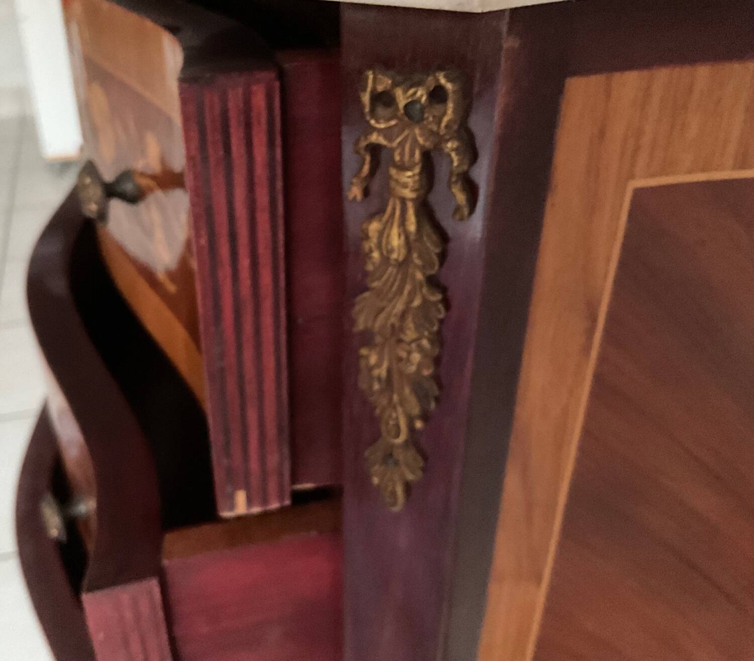 Marble inlaid commode