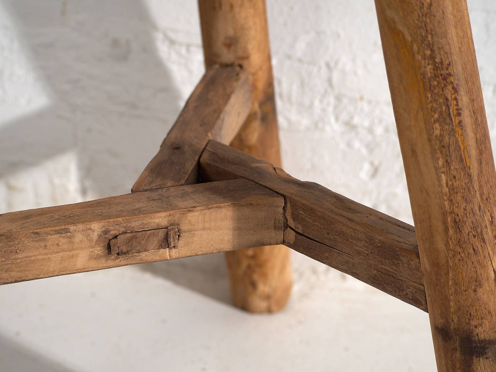 Antique solid wood stool (c.1900)