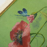 Mixed technical painting on wood. Signed R Marcel 1909