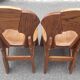 Brutalist chairs in solid oak mountain chalet decor
