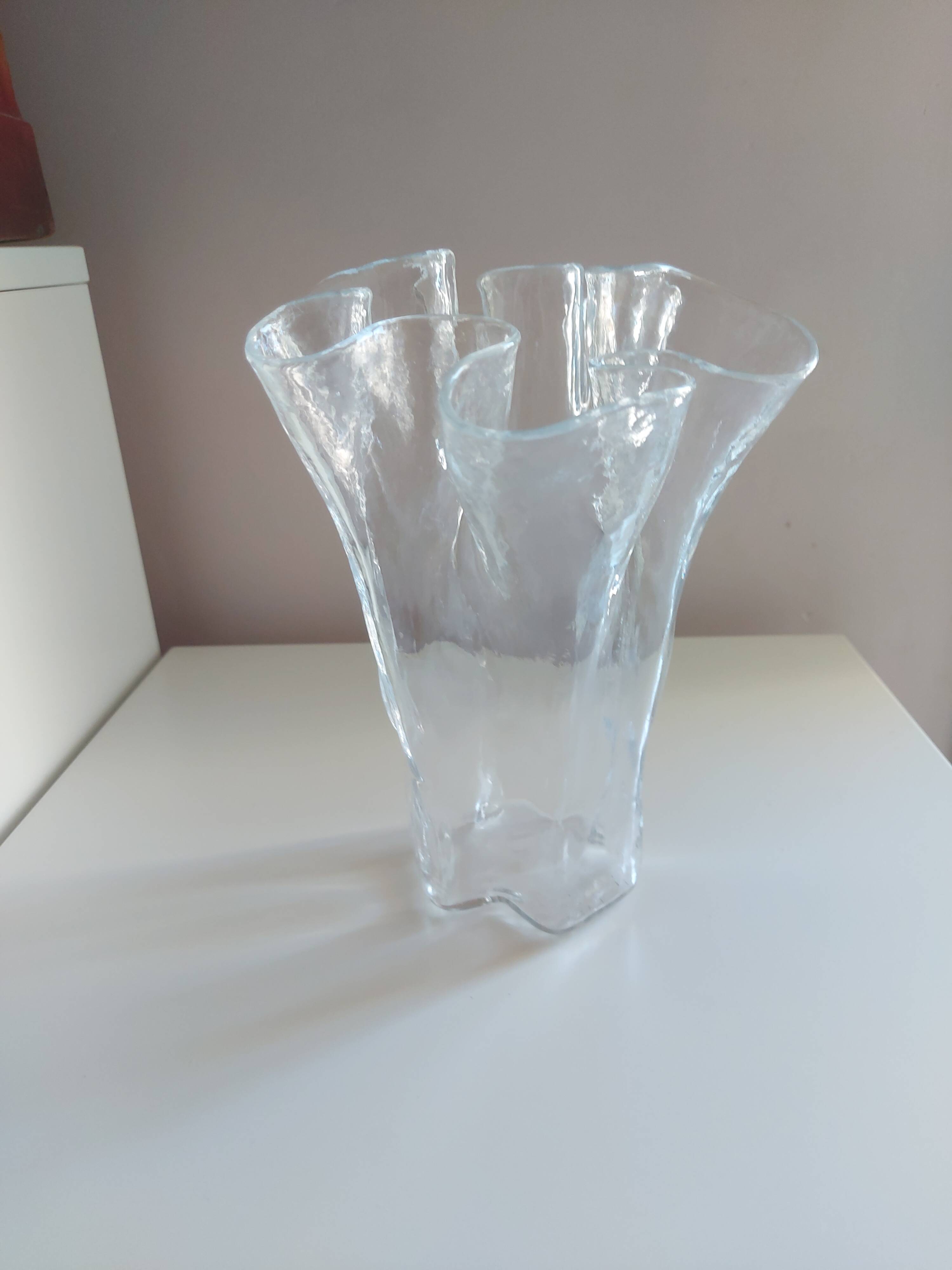 Crumpled Finnish Glass Vase