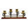 Avy four-armed candlestick new look mid-cent
