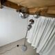 Arc floor lamp with wooden base and 5 lights Agemob MCM style