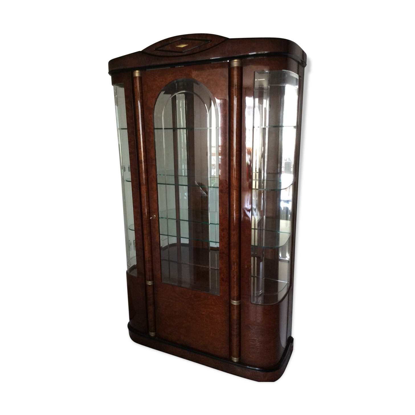 Window magnifier walnut