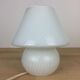 Mushroom lamp white glass Murano