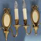Pair of mirror wall lights in bronze - Maison Lucien Gau, Paris