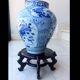 Japanese Edo ble and white vase