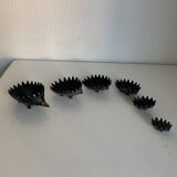 Vintage 1950 hedgehog ashtrays by Walter Bosse for Hertha Baller