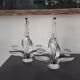 Pair of crystal candle holders