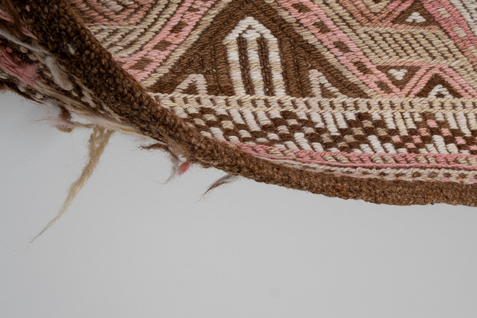 Turkish jajim runner hand woven wool nomad runner rug 140 x 320 cm
