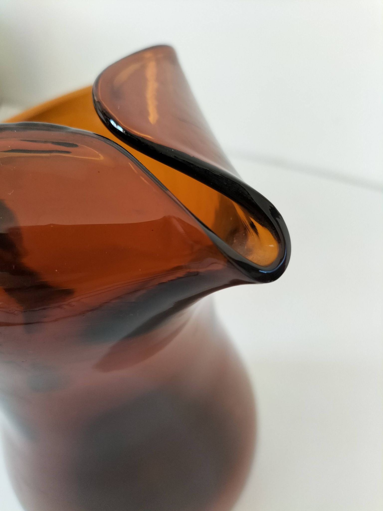 Vintage smoked glass pitcher