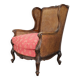 Antique Carved Wing Chair with Cane Sides , Czechoslovakia