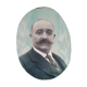 Old photo, large oval portrait 1936