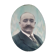 Old photo, large oval portrait 1936