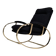 Modern mid-century rocking chair in brass by Guido Faleschini Black Boucle