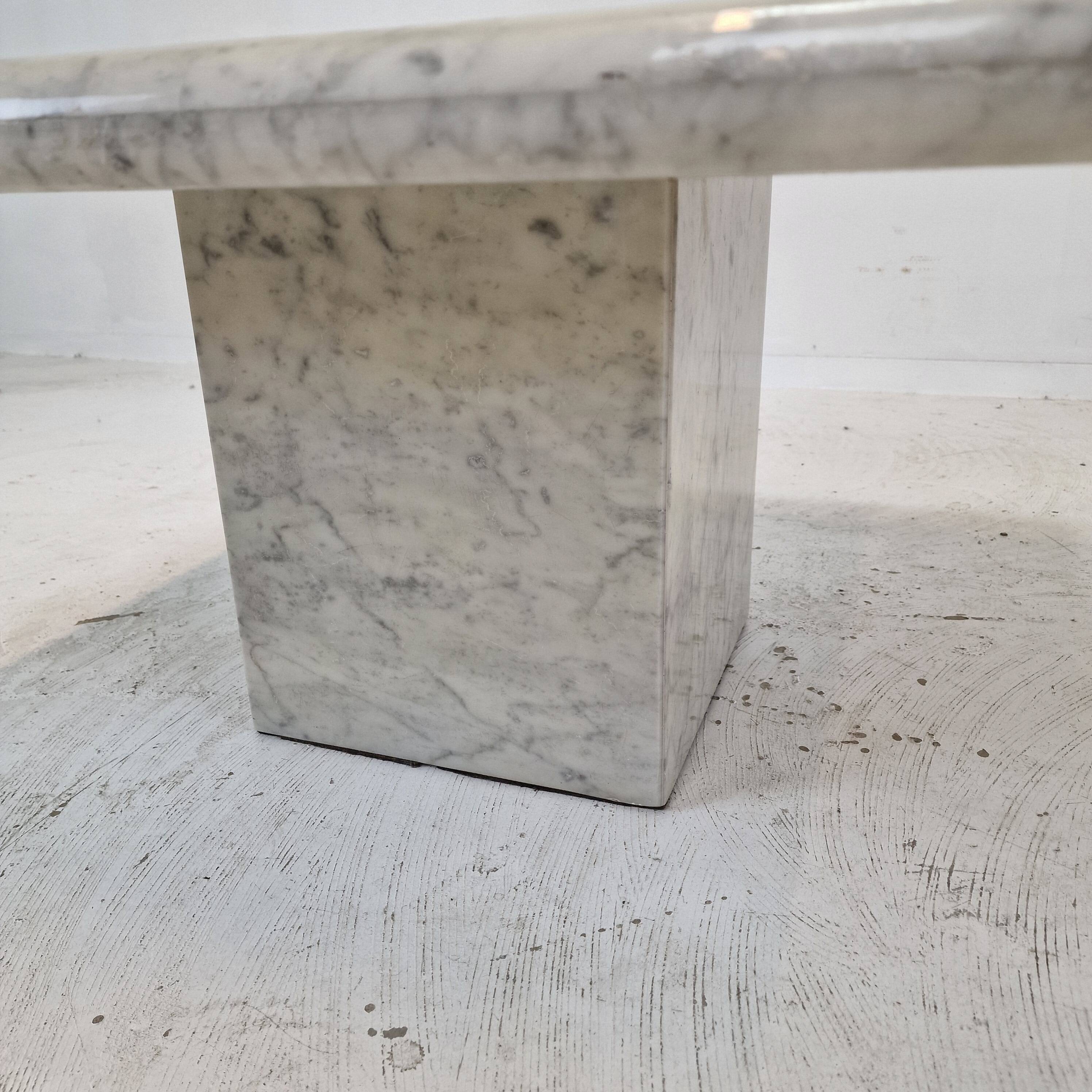 Italian Carrara Marble Coffee Table, 1980s
