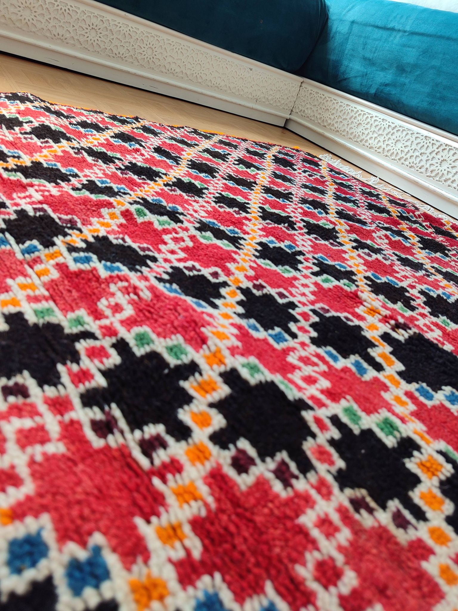 Set of 2 Moroccan Berber rugs – 100% wool – handmade – 210 × 110 cm