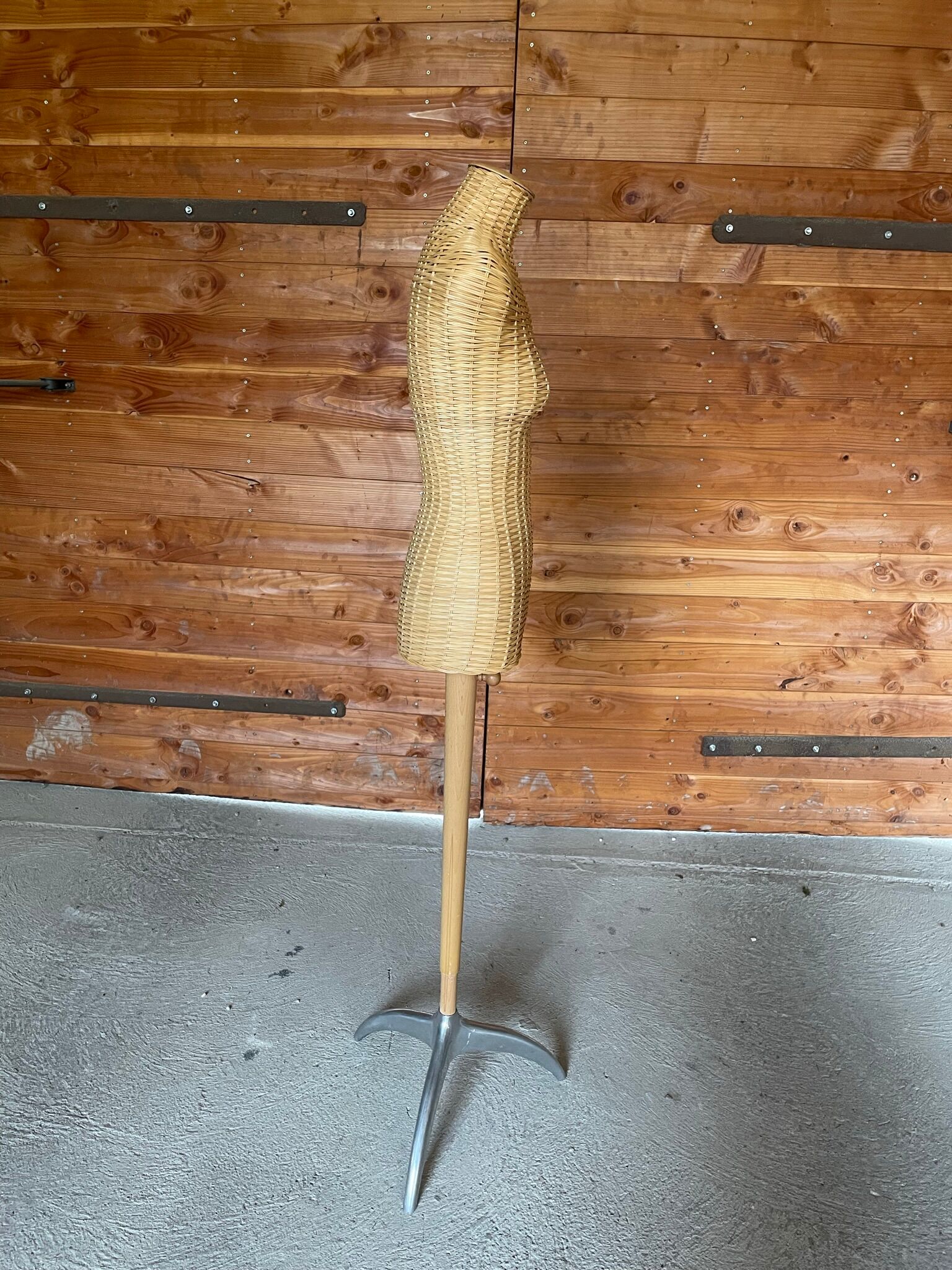 Vintage rattan mannequin