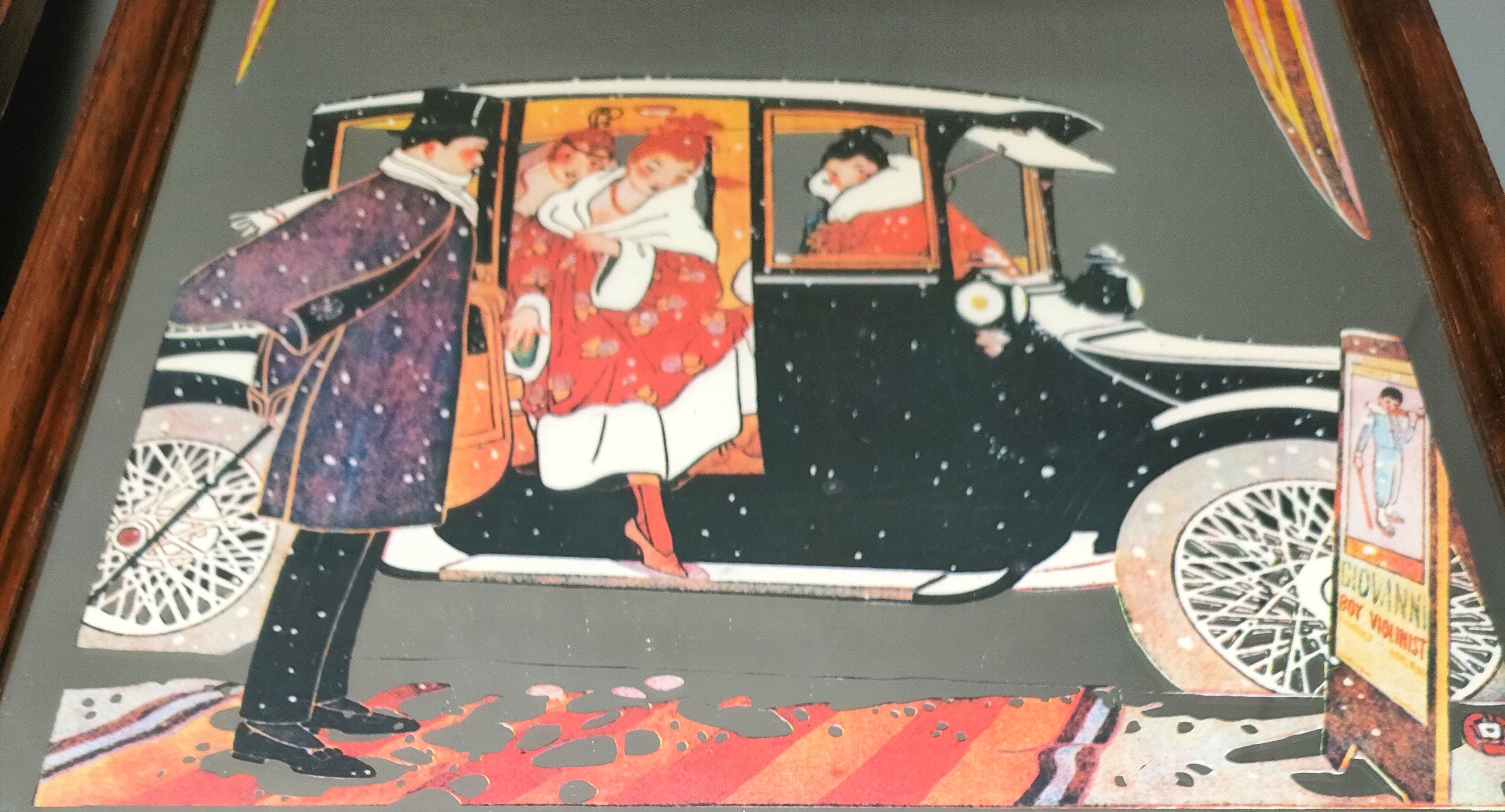 Two mirror frames Art-Deco style, silkscreened " Monte-Carlo " - France - 70's