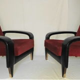 Pair of Italian club chair from the 50s