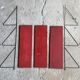 Set of 3 wall shelves thong with metal studs in pins - design 1950